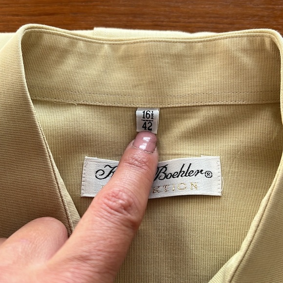 Klaus Boehler Dresser shirt Light Golden yellow like new condition - Picture 11 of 12